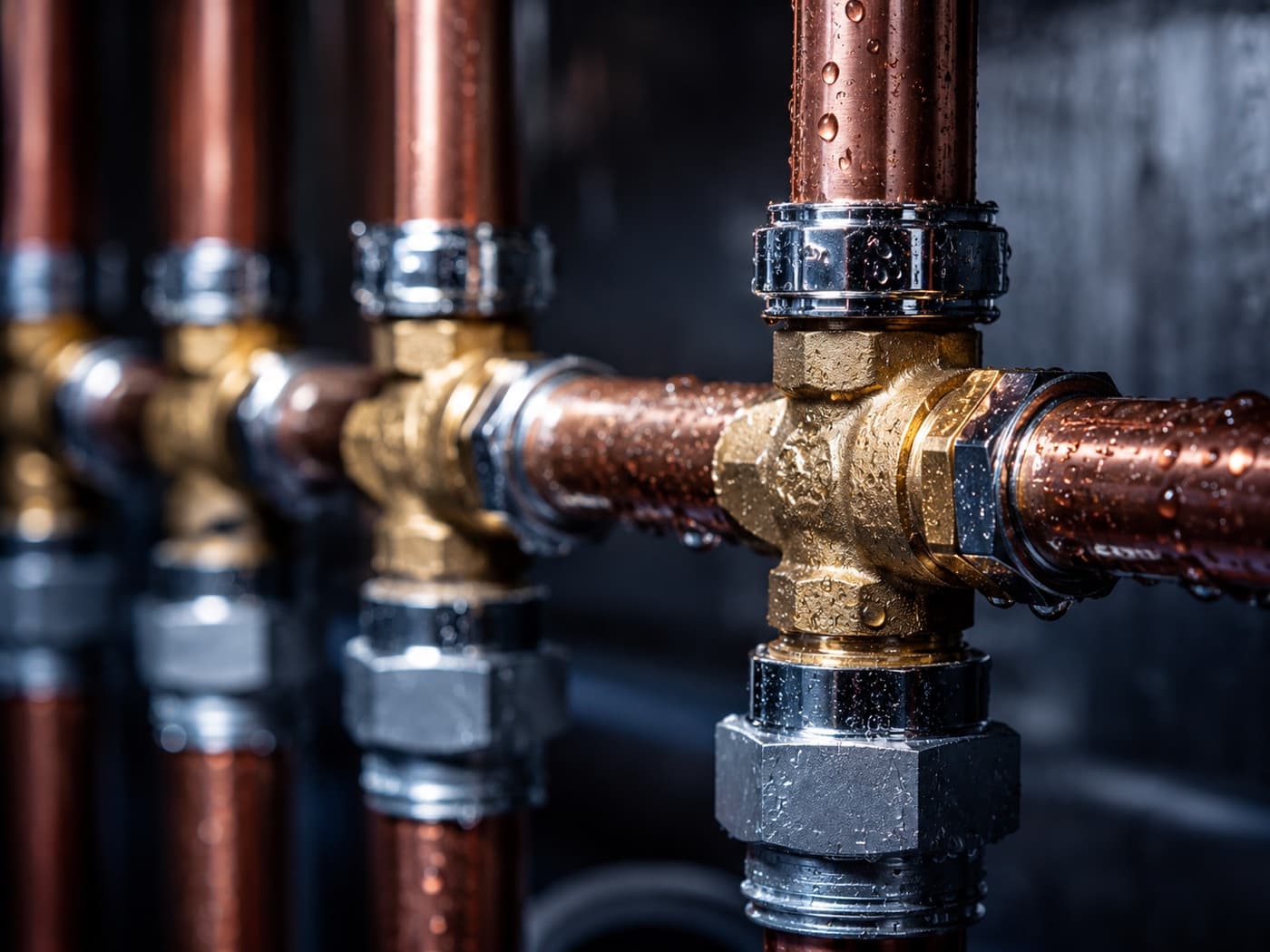 Clean copper supply lines and fittings protected from scale buildup in a Carmel, Indiana home — Indiana Flow